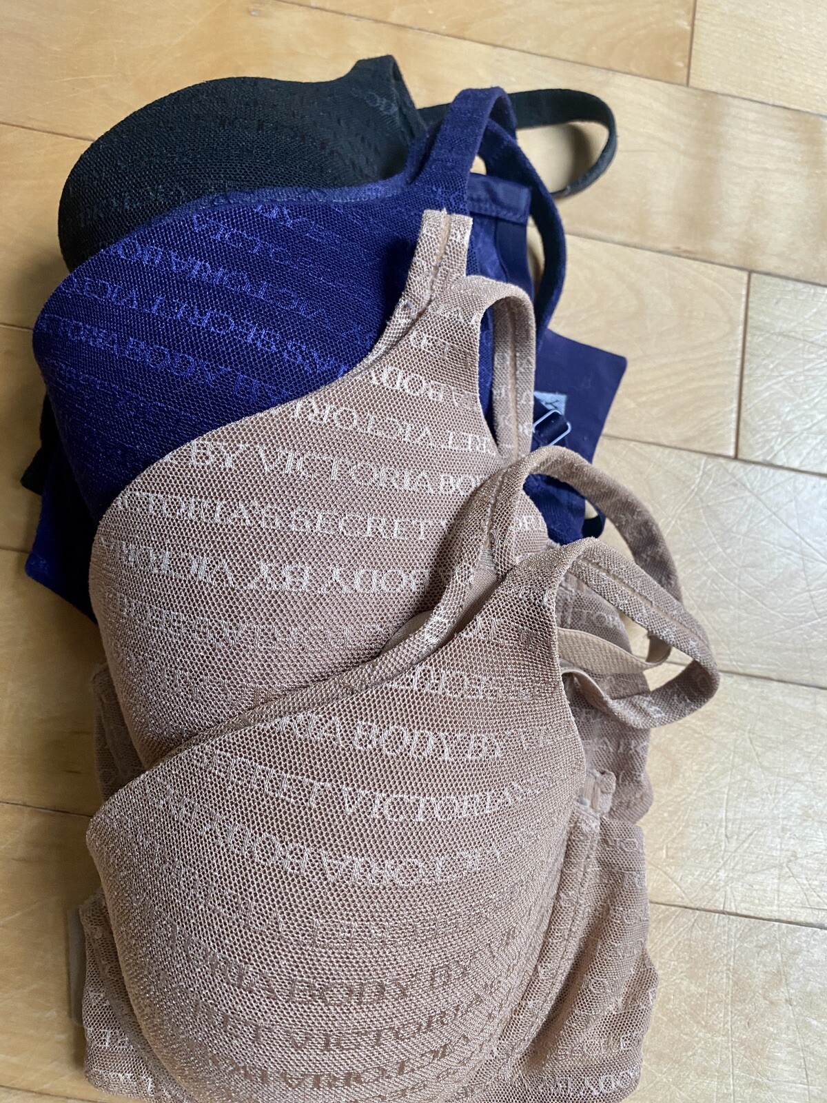 Victoria Secret Bra 36D Body By Victoria Push Up Gold Black Navy ...