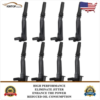 8 Left&Right Ignition Coils Pack For Ford E350 E450 Super Duty 2018-2019 6.2L V8