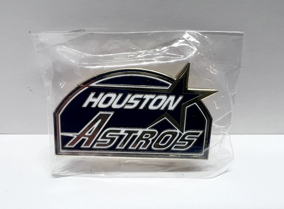 MLB Houston Astros Logo (Gold/Navy Blue/White) Fitted Hat Pin-Two Prongs - Image 3 of 4