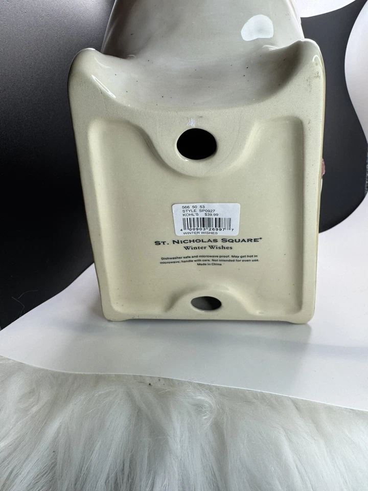 St. Nicholas Square WINTER WISHES 14" Large Sleigh Centerpiece Snowman Snowflake - Image 3 of 3