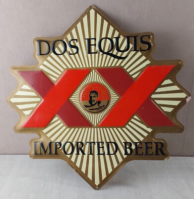 Altes Blechschild, mexikanisches Bier, Back Equis, Imported Beer