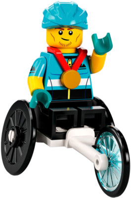 LEGO Series 22 Wheel Chair Racer Paralympian Minifigure (71032) New Retired CMF