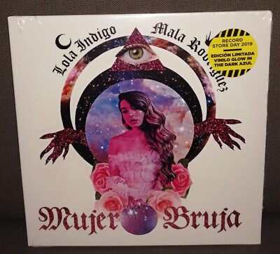 Lola Indigo & Mala Rodriguez VINILO GLOW AZUL Mujer bruja 7'' NUEVO y PRECINTADO