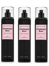 3 Pack Bath  Body Works CHAMPAGNE ROSE Fine Fragrance Mist Spray 8 fl.oz