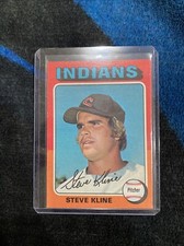 1975 Topps MINI #639 Steve Kline Indians EX-NM *T6