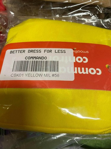 MWT Commando CBK01 Yellow SZ M/L $48 #56 - Picture 2 of 2