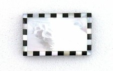 ONE 16x10 Rectangle Mother Pearl Black Onyx Intarsia Cabochon Cab Gem EBS6466