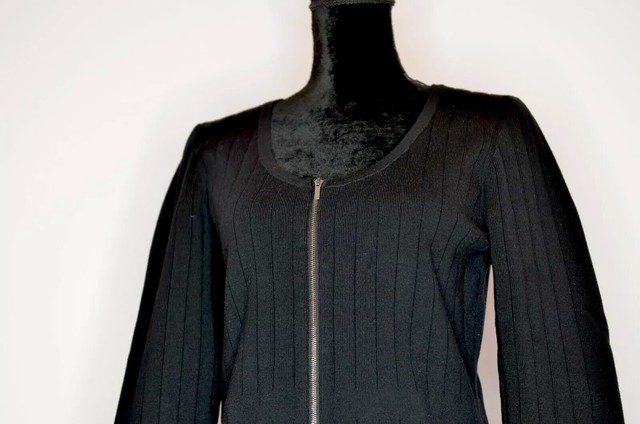 black tight cardigan