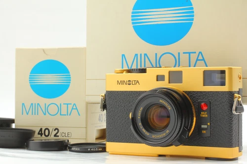 [Unused IN BOX] Minolta CLE Gold Limited FilmCamera M-Rokkor 40mm f/2 From JAPAN