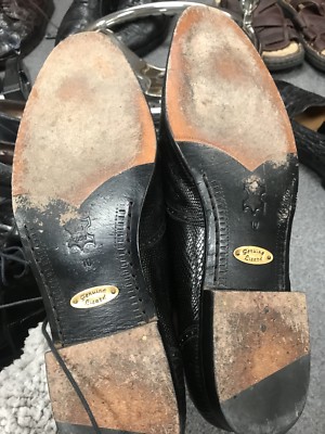 De La Rentis Lizard Skin Loafers Shoes Men display picture 1