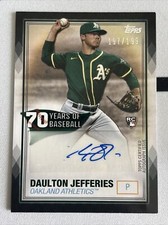 2021 Topps Series 2 70 Years of Baseball Daulton Jefferies Auto Black /199 RC