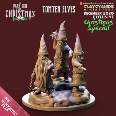 3D Printed Clay Cyanide Tomten Elves The Dark Side of Christmas 28mm-32mm