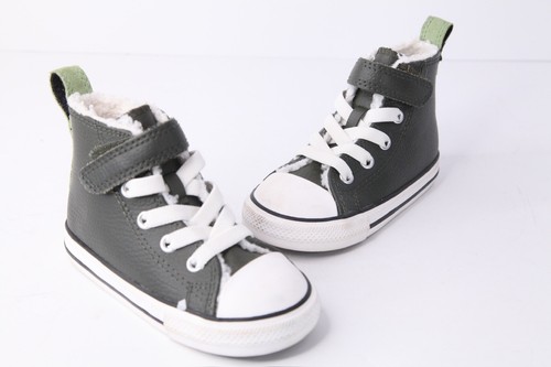 Converse Infant High Lifestyle Shoes Size 7 Green Leather |A01473C| - Picture 2 of 10