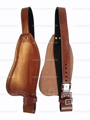 WESTERN SADDLE FENDERS FOR ROPING BARREL RACING SHELL TOOLED LEATHER