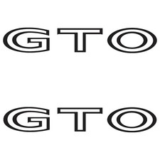Black Body/Fender Decal Set 1970-1973 Pontiac GTO 3M Backing USA Made