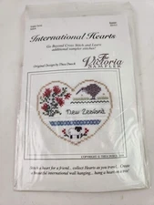 New Zealand The Victoria Sampler International Hearts Cross Stitch Kit Kiwi NEW