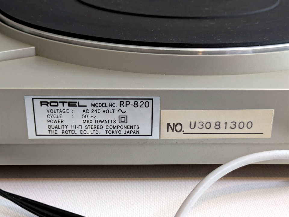 Rotel Turntable RP-820 with 2RC-1 Stylus Cartridge - Spares Or Repairs ...