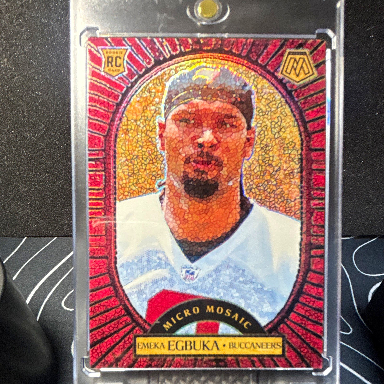 Panini 2025 Mosaic Football Emeka Egbuka #2 Micro Mosaic Insert RC Buccaneers