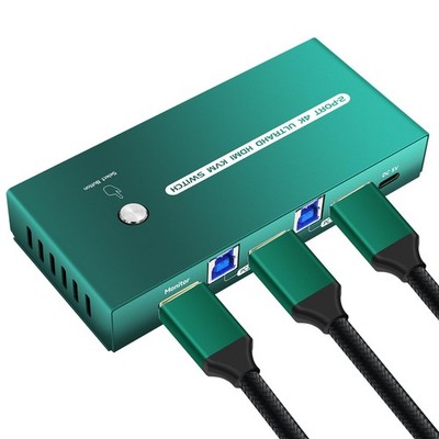 Kvm Switch 4 Monitors 2 Computers Displayport HDMI 4K 240Hz Hotkey Switching ...