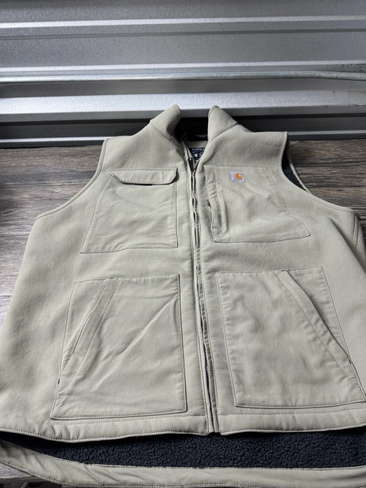 Carhartt Super Dux Vest Tan 2xl Tall Sherpa Lined Zip
