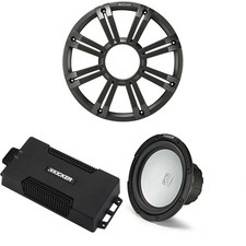 Kicker 48PXA6001 Weatherproof Powersport Mono Amp  10" 2 Ohm Free-Air Marine...
