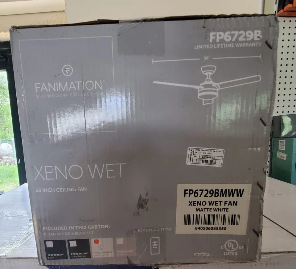 FANIMATION Xeno Wet 56 in. LED Indoor/Outdoor Wet- Rated Ceiling Fan New $450 - Image 3 of 4