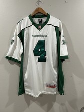 Vintage Reebok Saskatchewan Roughriders Durant #4 CFL Jersey XXXL White Green