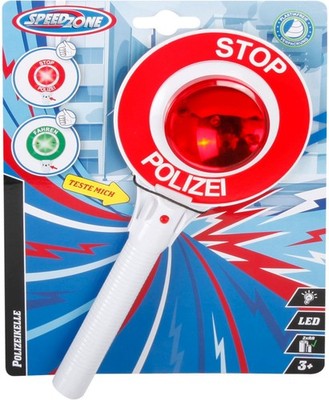 Speedzone Polizeikelle mit 2 LED-Lichtern, W190 x H250 mm