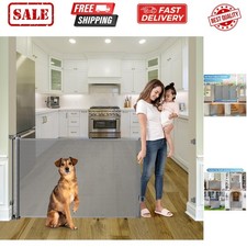 55 Inch Retractable Baby Gate for Stairs Retractable Dog Gates for Doorways O...