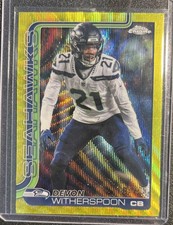 2025 Topps Chrome Football - Devon Witherspoon Yellow Refractor /275 Seahawks SB