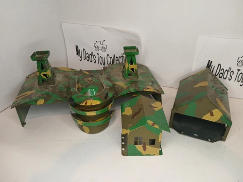 MARX City Airport Sky Way LARGE TIN Toy converted to Military-Incomplete Restore