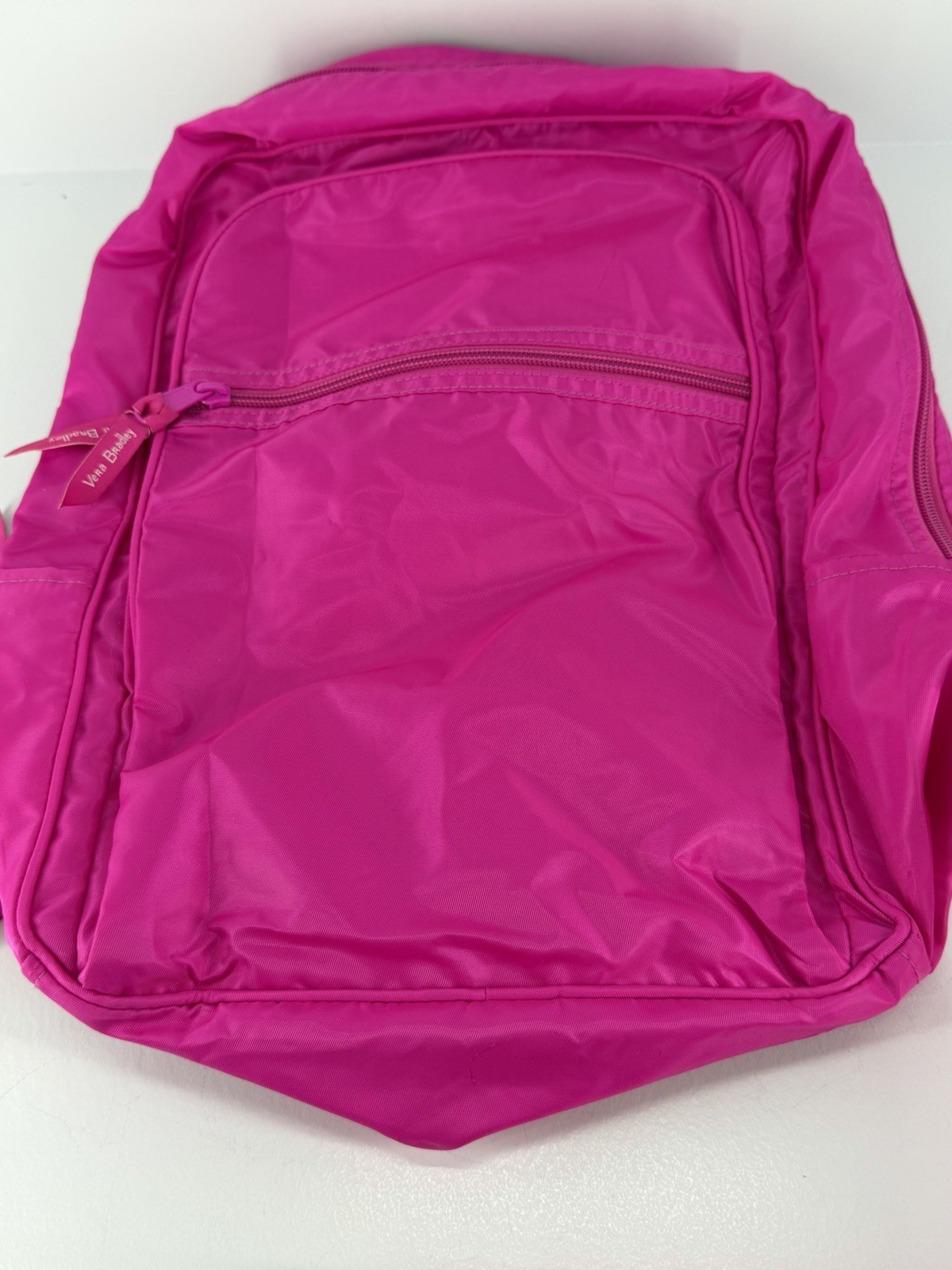 Vera Bradley Solid Hot Pink Packable Backpack EUC - image 4