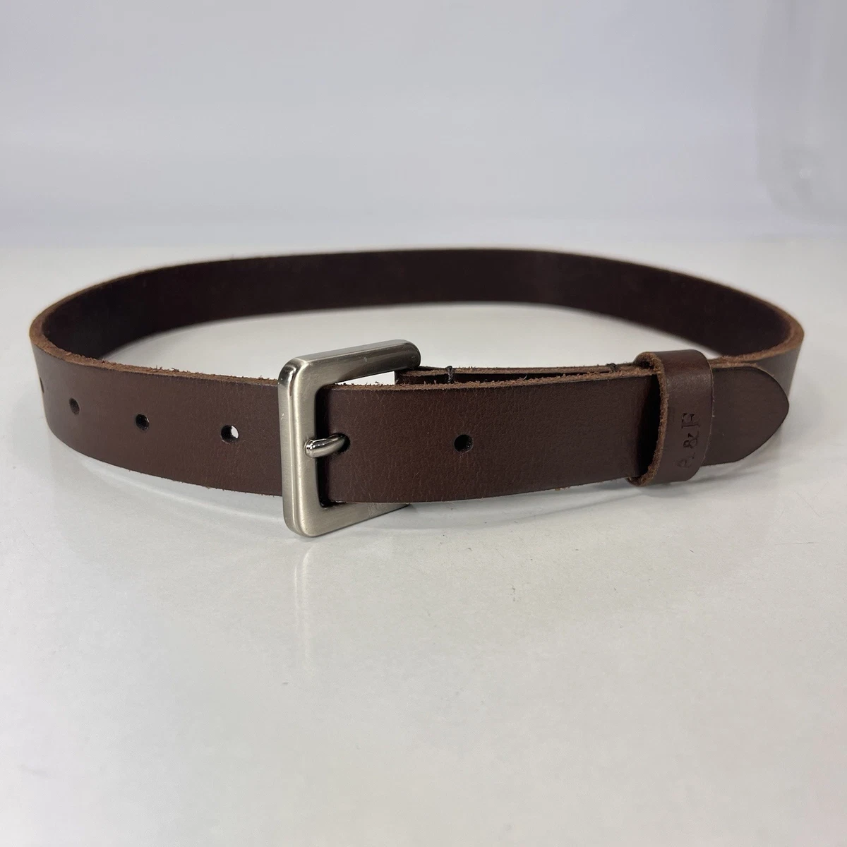 Abercrombie and Fitch Brown Leather Woven Belt 1\