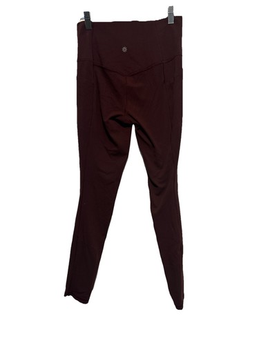 Athleta Burgundy Salutation Slash Tight Size Small - Picture 3 of 4