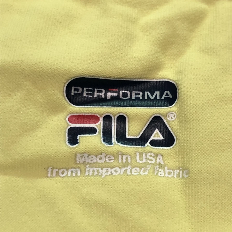 Camisa Fila Para Mujer Mediana Elastizada Delicada Femenina Entrenamiento Salón Gimnasio Ropa Amarilla Foto 2 de 4