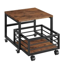 Mini Fridge Stand with Movable Storage Basket, Mini Fridge Cabinet with Wheel...