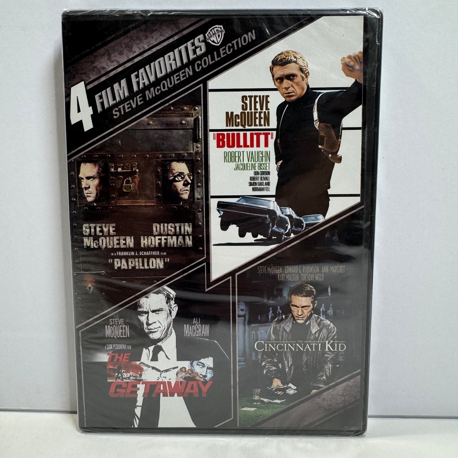 Steve McQueen 4 Film Favorites Collection (DVD, 2010) Bullitt Papillon Getaway
