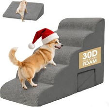 Dog Stairs High Beds 20-24 inches Tall 5-Step Dog Steps Bed Small Dogs Doggie