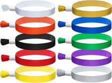 100 Pcs Cloth Wristbands,Disposable Wristbands for Parties Multiple colors 