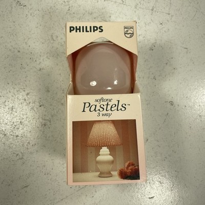 Philips 50/100/150 Softone Pastels Hint Of Pink Light Bulb Discontinued NOS
