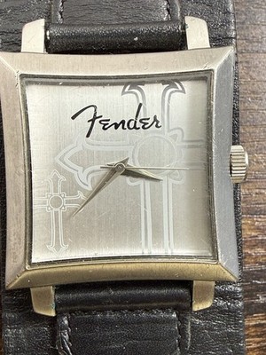 Vintage Fender Guitar Wrist Watch Unisex w/ Original‎ Black Leather Band Fender Wristwatches for sale - eBay main image 4