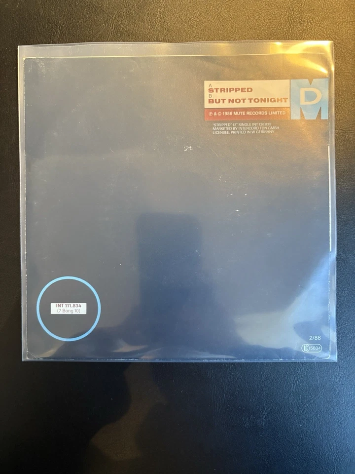 Depeche Mode - Stripped 7“ Single, rotes Vinyl, Erstauflage VG+++ 7 Bong 10 - Bild 3 von 4