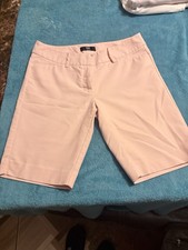 White House Black Market Women's Pink Spandex Bermuda Shorts Size 8