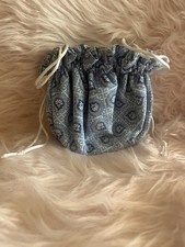 Longaberger Blue Provincial Paisley " Jewelry Rings  Things" Pouch -