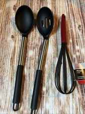 Cooking Spoons + Whisk 3pc Grouped Together Set