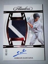 Adrian Santana 2025 Flawless RC / Rookie Patch Auto - Tampa Bay Rays #’d /20 RPA