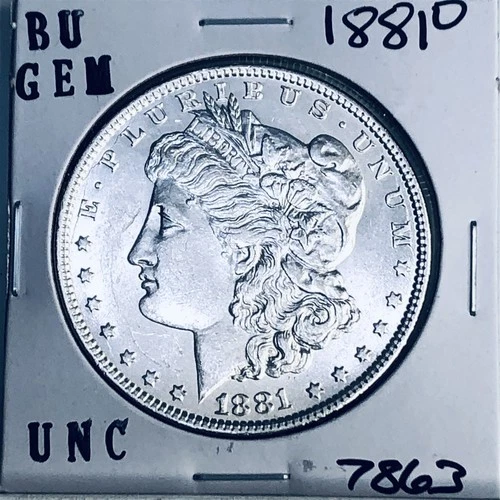 1881 O BU GEM MORGAN SILVER DOLLAR UNC MS+++ U.S. MINT RARE COIN 7863
