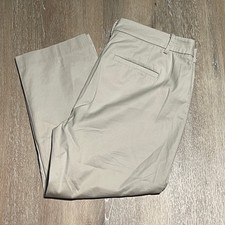 Talbots Perfect Skimmer Pants Womens Size 8 Beige Cropped Casual Chinos EUC