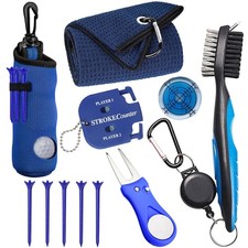 11 Pcs Golf Accessories Kit Include Golf Tees Golf Towel Golf Ball Bag with H...