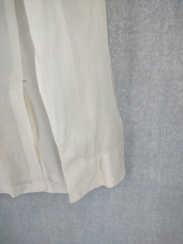 Vintage Tesoros Barong Shirt Mens Medium Ivory Embroidered Raw Silk Filipino - Picture 14 of 23